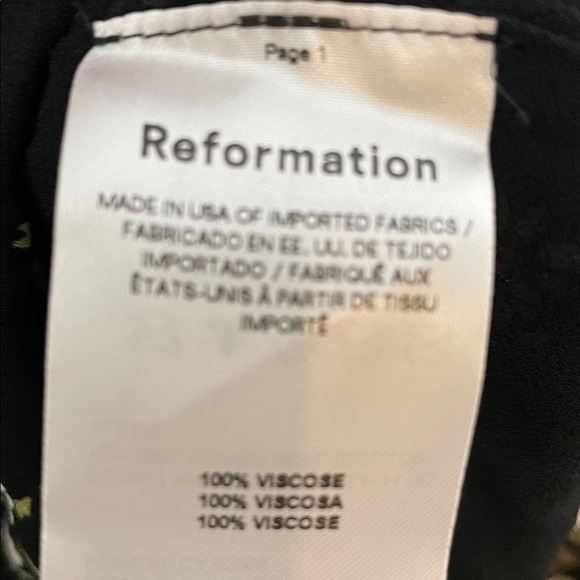 Reformation Idalia Floral Black Dress Open Back - Picture 8 of 9